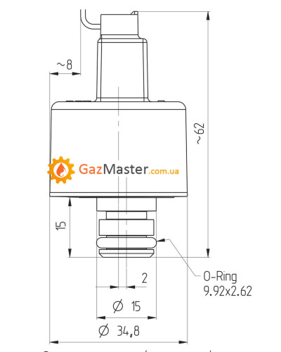 Датчик давления Huba Control 505.91590 (Fondital, Nova Florida 6TRASPRE00)