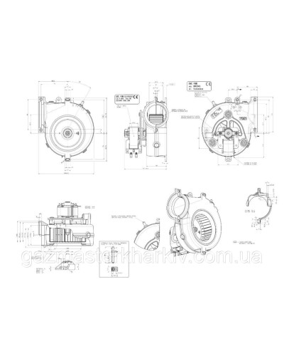Вентилятор, турбина газового котла Ariston ,Chaffoteux 65104255 ( 35Вт)