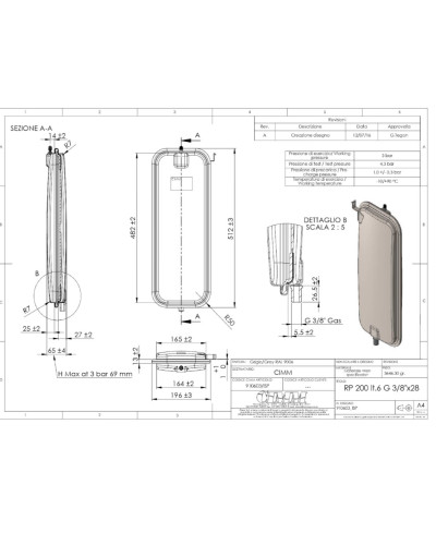 Бак расширительный с креплением 6 л 3/8" Immergas Nike Eolo, Star, Mini