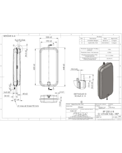 Бак расширительный 8 л 1/2" для конденсационного котла Immergas Victrix 24