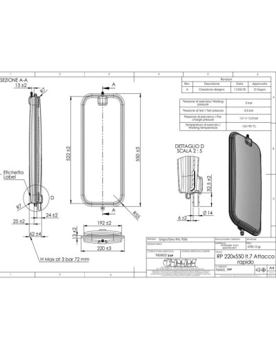Бак расширительный 7 л под клипсу FERROLI Domiproject D New, FEREASY D