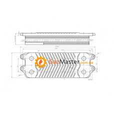 Вторичный теплообменник ГВС пластинчатый 12 пл. Vaillant ATMO/TURBO TEC/PRO, MINI, R1